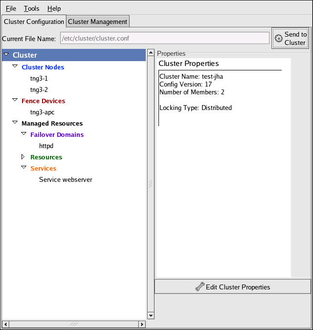 Cluster Configuration Tool